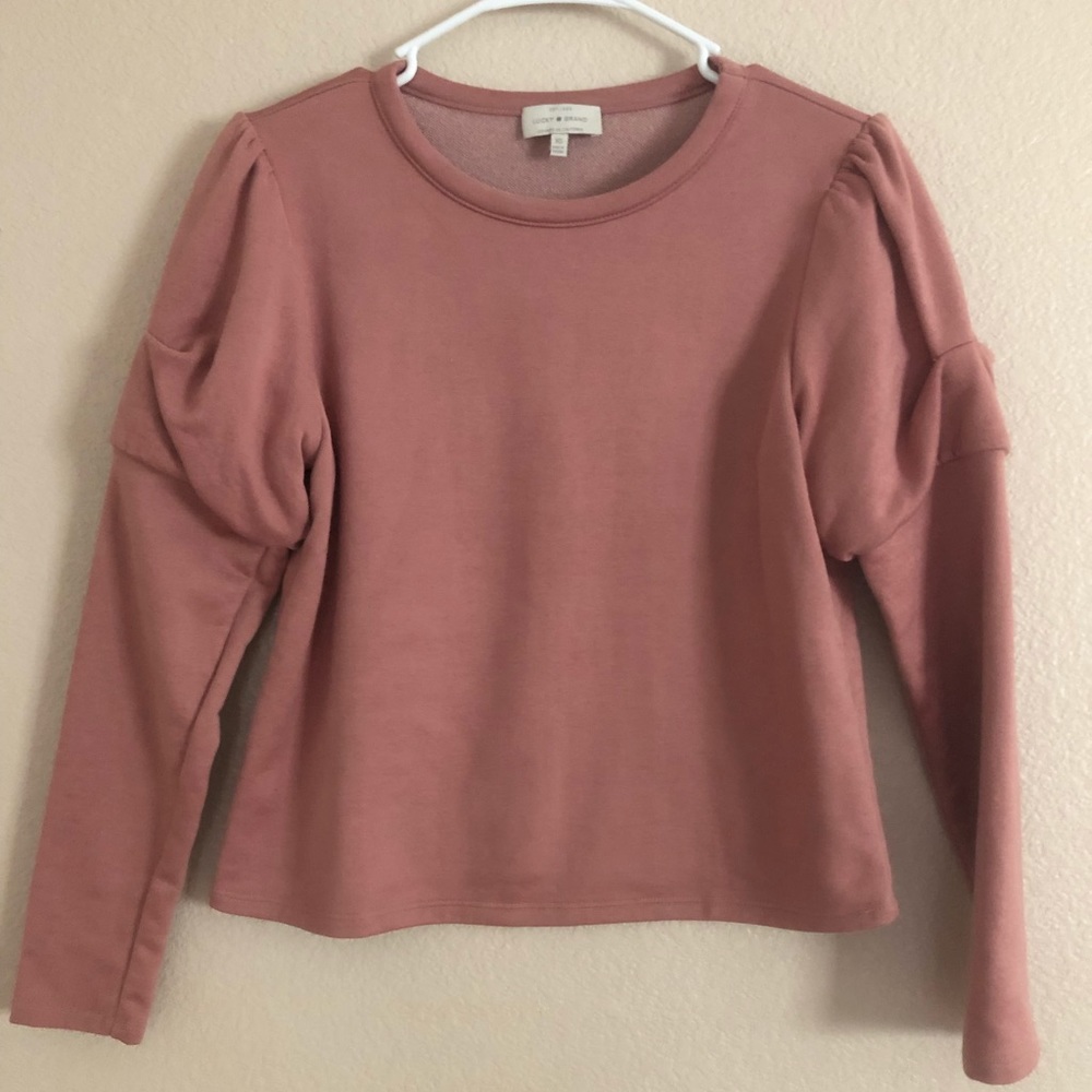 Lucky brand blush pink long sleeve top size XS